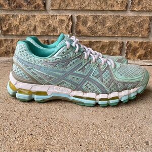 Asics Gel Kayano 20 Light Blue Silver 20th Anniversary Running Shoes Womens 10